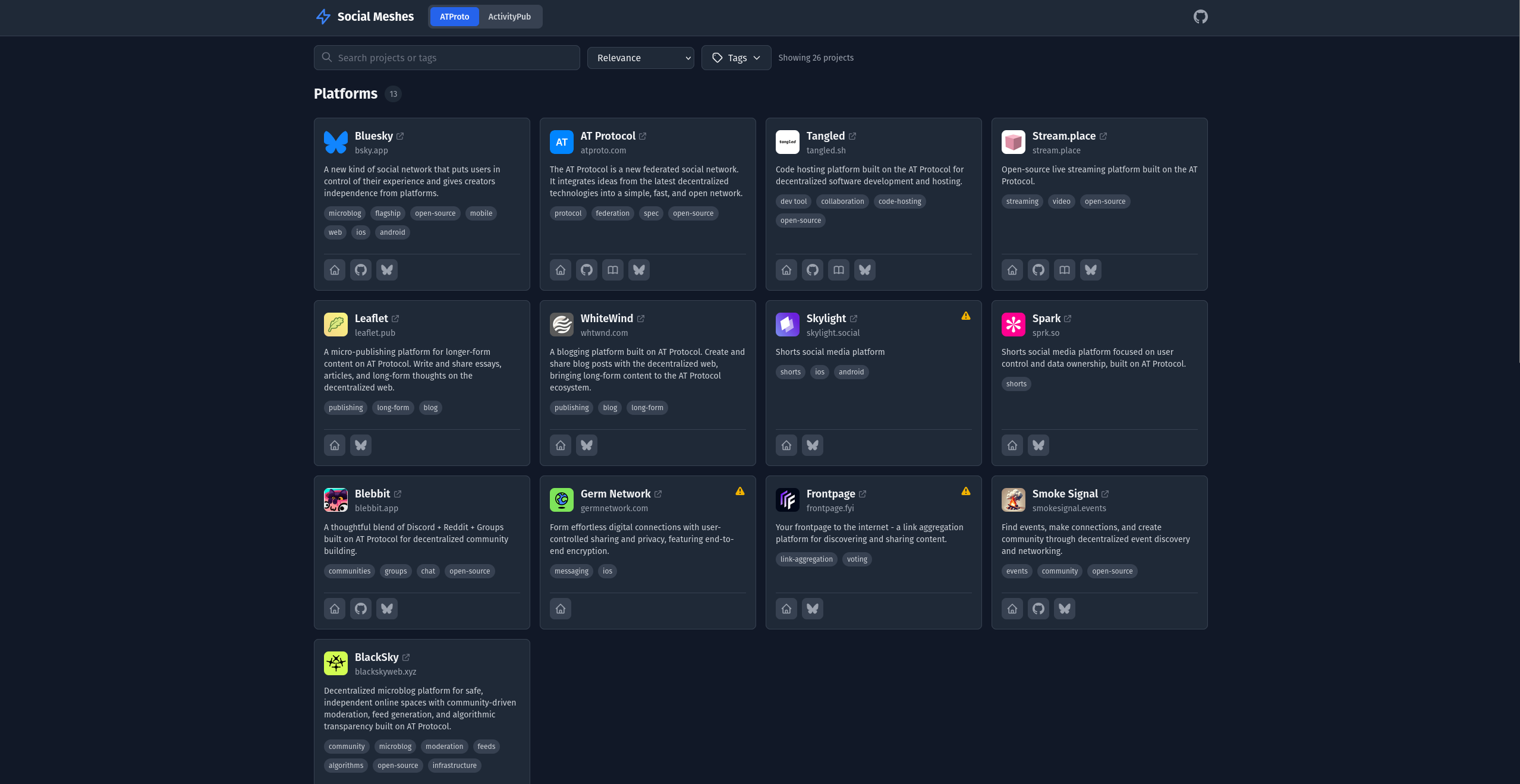 Social Meshes App Screenshot